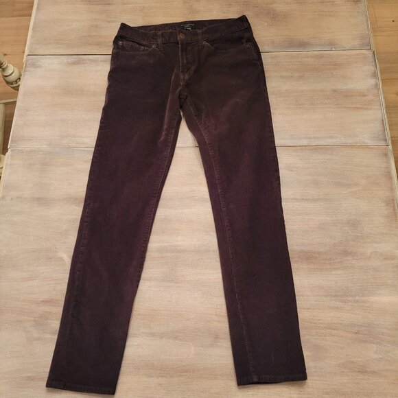 Banana Republic Slim Fit Codoruy Pants 5-Pockets  Men's Size 30x32 Maroon - Picture 1 of 5